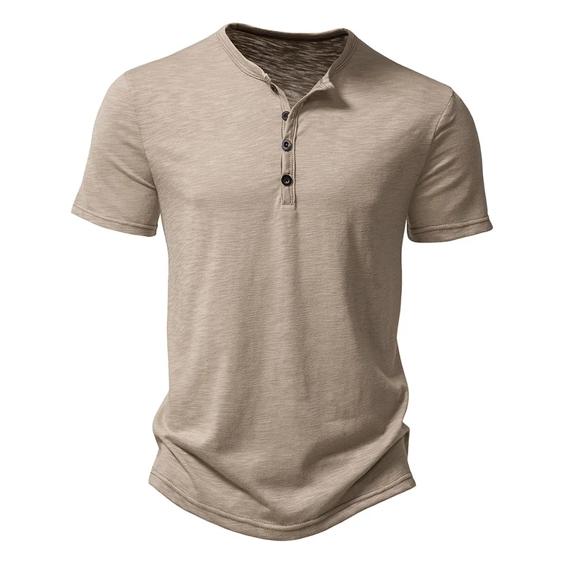 Velano Henley T-Shirt kurzarm mit Knopfleiste und bequemer Passform für den Alltag