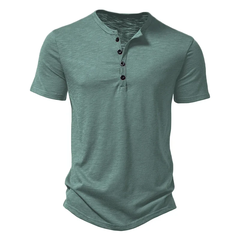 Velano Henley T-Shirt kurzarm mit Knopfleiste und bequemer Passform für den Alltag