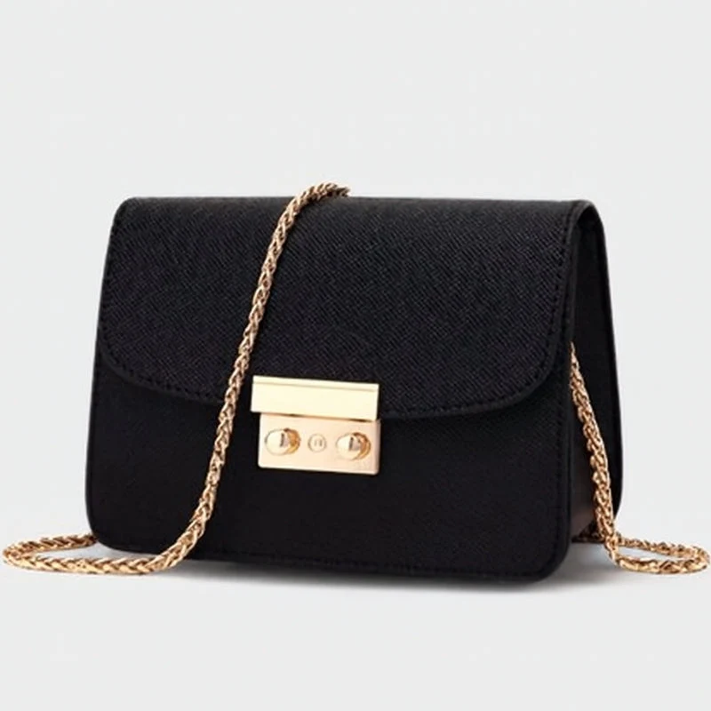 Norevia Mini Schultertasche leicht und pflegeleicht mit Kettendetail und kompaktem Innenfach