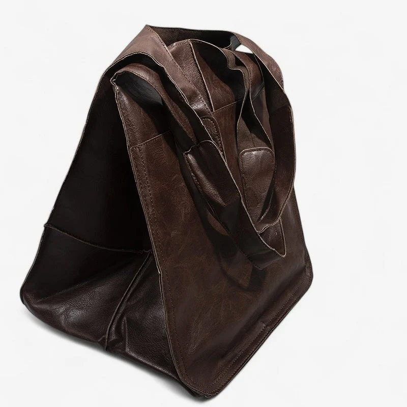 Elvara Handtasche aus Leder im Oversized Design mit mehreren Fächern und großem Innenraum