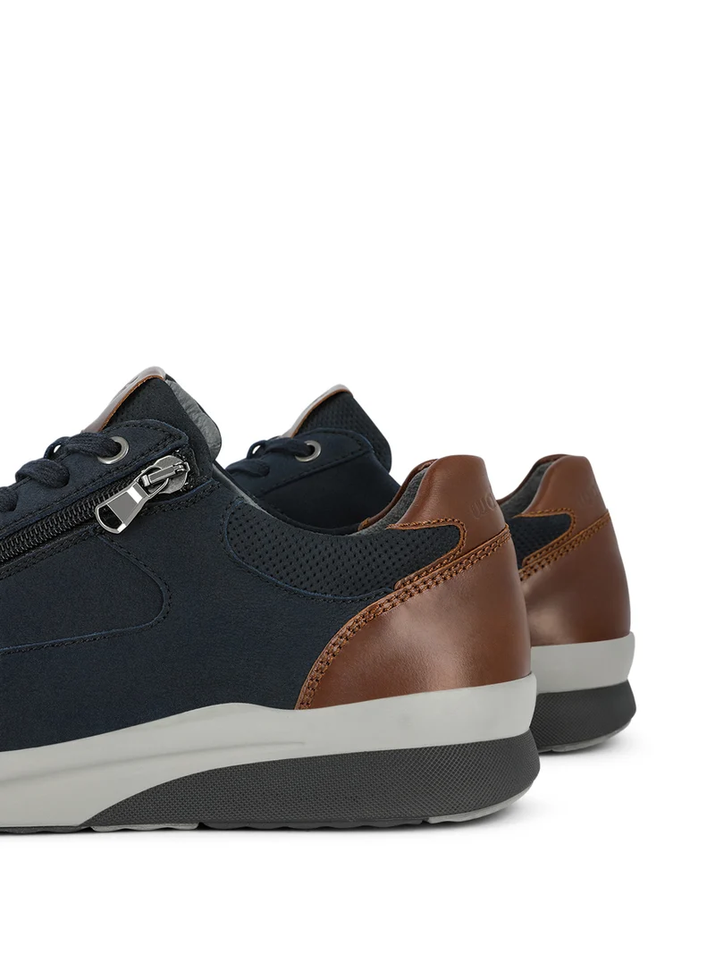 WALEED NAVY~COGNAC Extra Wide Fit