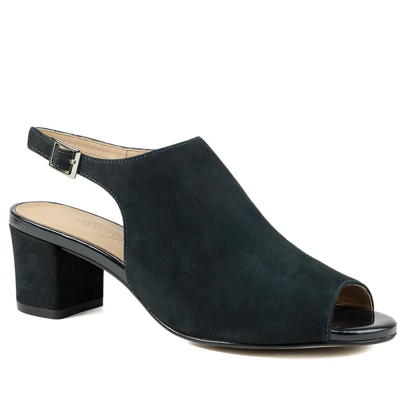 Xandra Smart Leather Slingback Peep Toe Sandals - XANDRA / 329 032 - Navy Nubuck