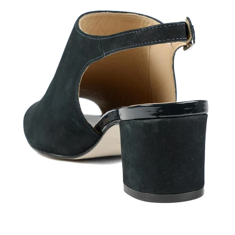 Xandra Smart Leather Slingback Peep Toe Sandals - XANDRA / 329 032 - Navy Nubuck