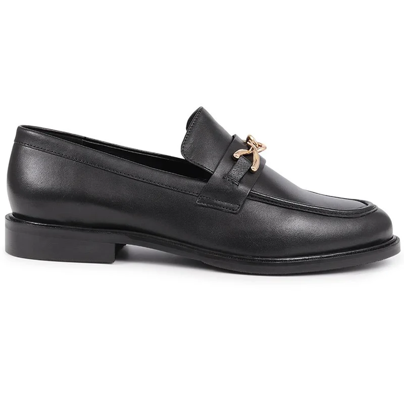 MARI Leather Loafers - MARI / 324 373 - Black