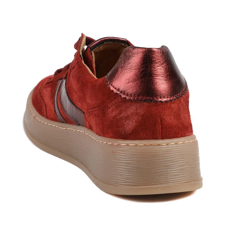 Dahma Gabor Leather Lace-Up Trainers - GAB42510 / 328 029 - Red Suede