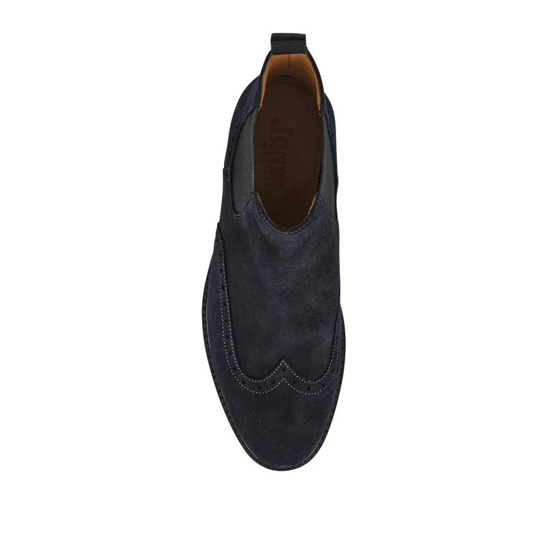 Fieldston Brogue Wingtip Chelsea Boots - FIELDSTON / 327 927 - Navy Suede