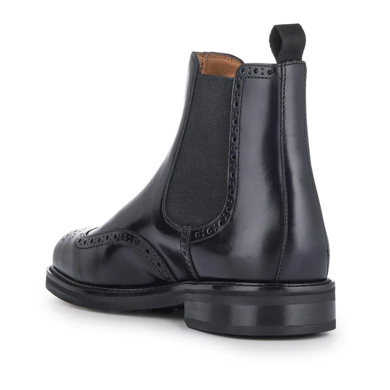 Fieldston Brogue Wingtip Chelsea Boots - FIELDSTON / 327 927 - Black