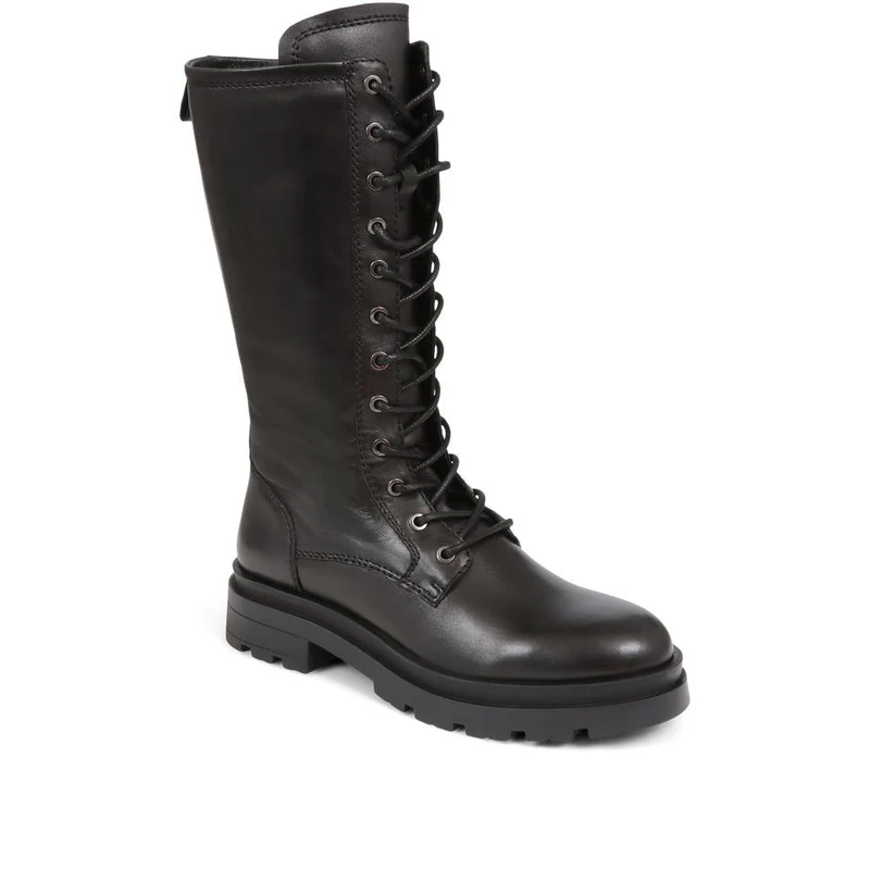 Mika Leather Lace-Up Boots - MIKA / 324 325 - Black