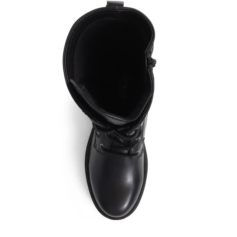 Mika Leather Lace-Up Boots - MIKA / 324 325 - Black