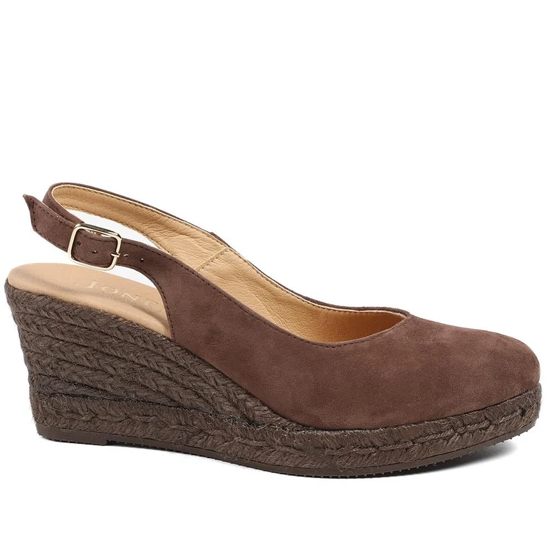 Cedrica Wide Fit Leather Slingback Espadrilles - CEDRICAWIDE / 329 056