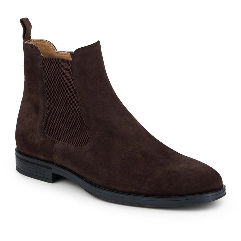 Gibson Leather Chelsea Boots - GIBSON / 325 895 - Dark Brown Suede
