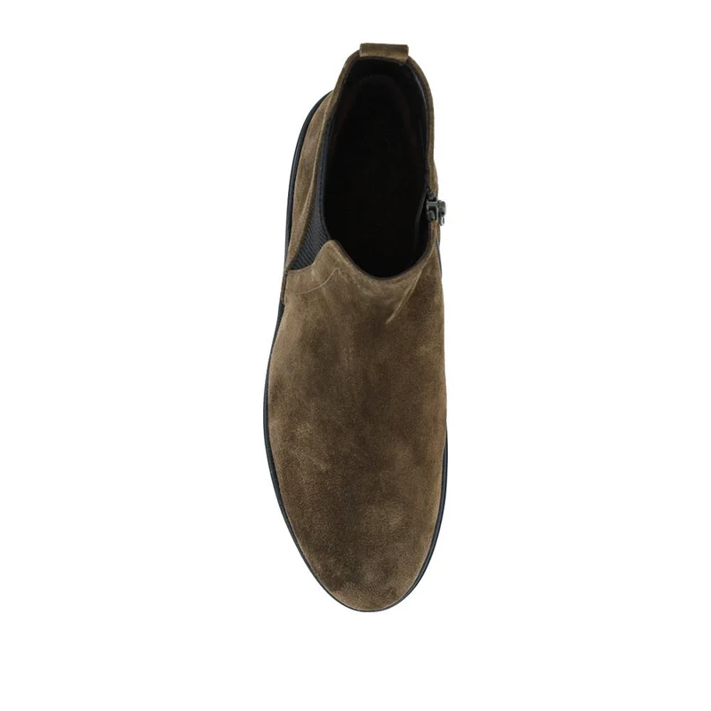 Dublin Gabor Chunky Leather Ankle Boots - GAB40505 / 325 879 - Olive Suede