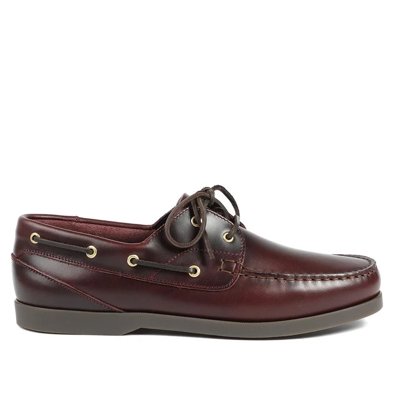 Parsons Leather Boat Shoes - PARSONS / 320 153 - Burgundy