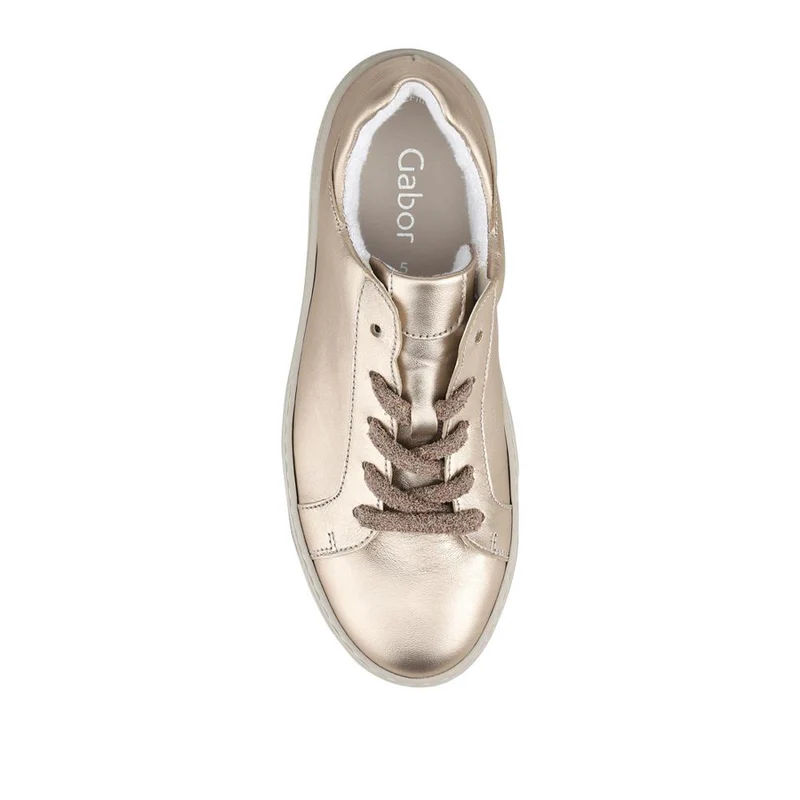 Gabor Leather Platform Trainers - GAB43001 / 328 667 - Gold