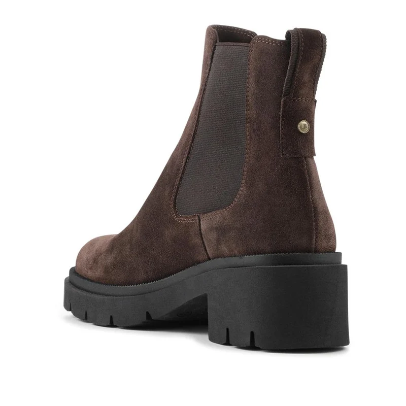 Kaiya Chunky Leather Chelsea Boots - KAIYA / 328 084 - Chocolate Suede