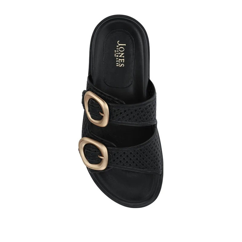 Gisela Leather Dual Buckle Sandals - GISELA / 329 052 - Black