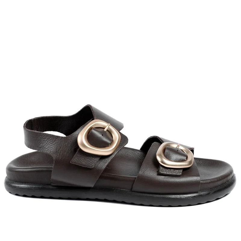 Juneau Buckled Sandals - JUNEAU / 327 358 - Chocolate