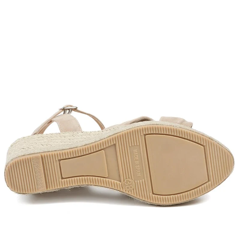 Roxie Buckled Leather Espadrilles - ROXIE / 329 083 - Sand