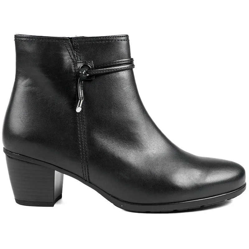 Ela Gabor Zip-Up Leather Ankle Boots - GAB40528 / 326 334