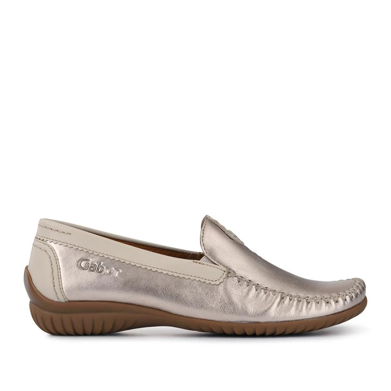 Leather Stitched-Detail Loafers - GAB41531 / 327 037