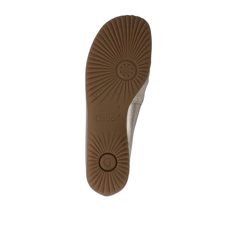Leather Stitched-Detail Loafers - GAB41531 / 327 037 - Metallic