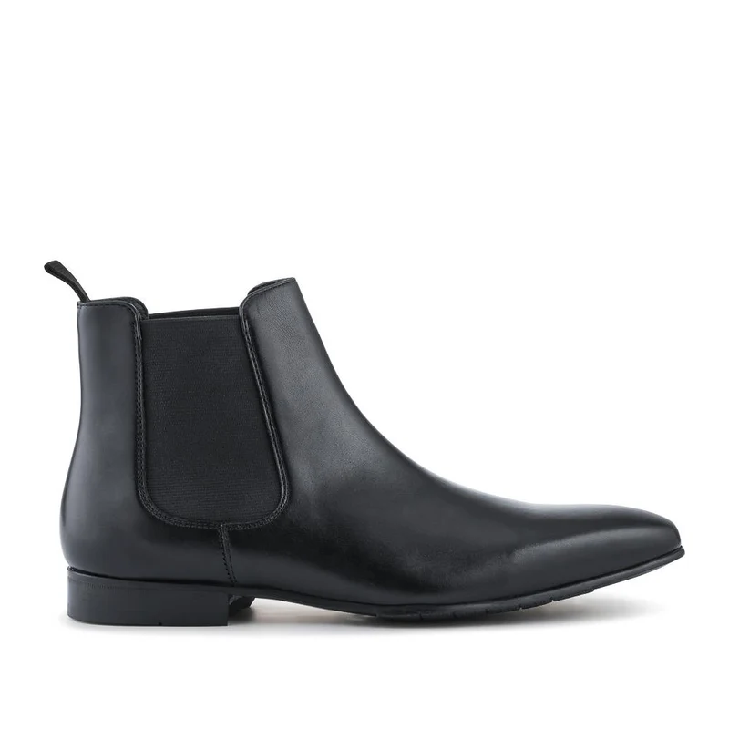 Elasticated Smart Leather Pointed-Toe Boots - FAIRFORD / 328 630