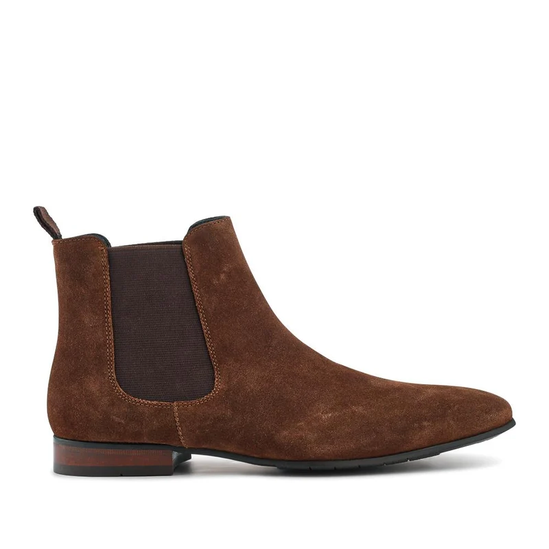 Elasticated Smart Leather Pointed-Toe Boots - FAIRFORD / 328 630