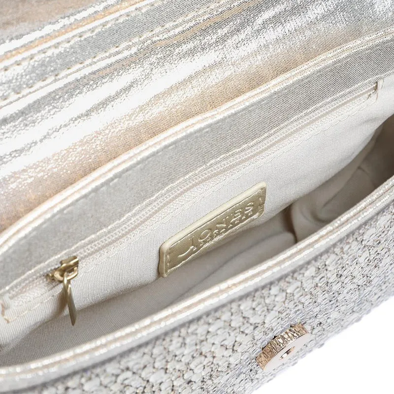 Vertigo Touch Fasten Embellished Clutch Bag - VERTIGO / 328 606 - Gold Sparkle