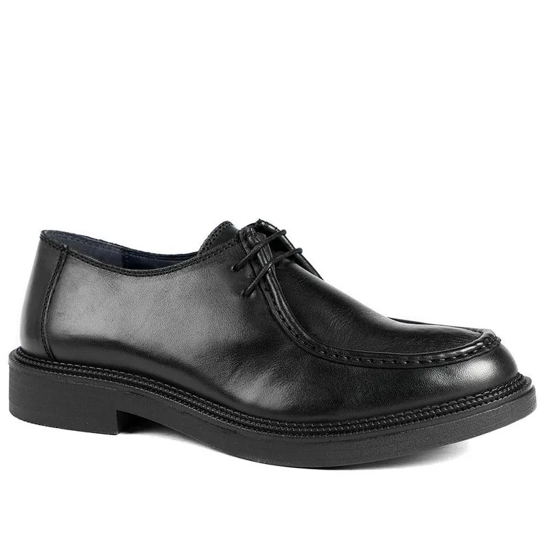 Karson Stitched Upper Smart Leather Shoes - KARSON / 328 311 - Black Leather