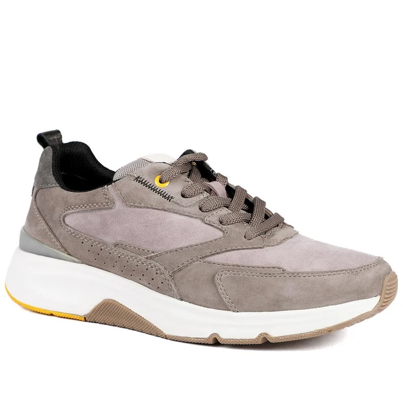 Gabor Leather Low Top Trainers - GAB42553 / 329 082 - Taupe