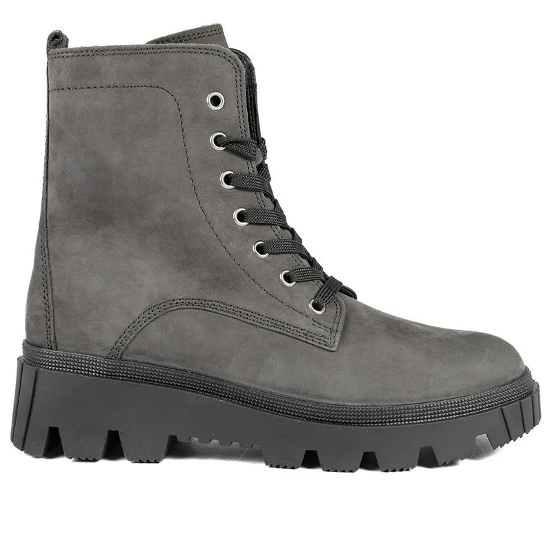 Gabor Leather Lace Up Boots - GAB42546 / 329 077 - Grey Suede