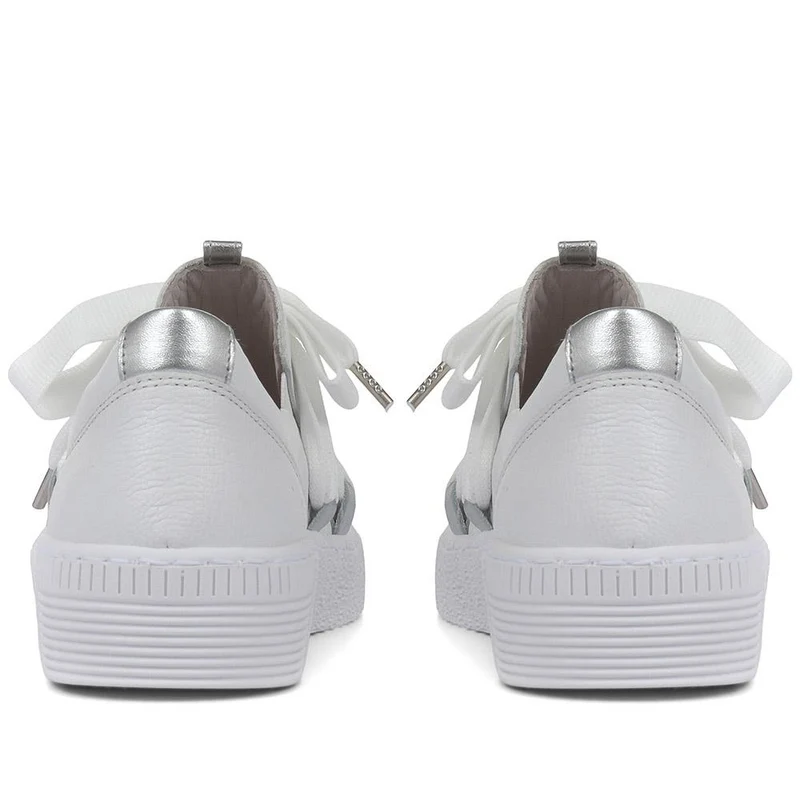 Waltz Gabor Lace-Up Trainers - GAB33506 / 319 497 - White-Silver