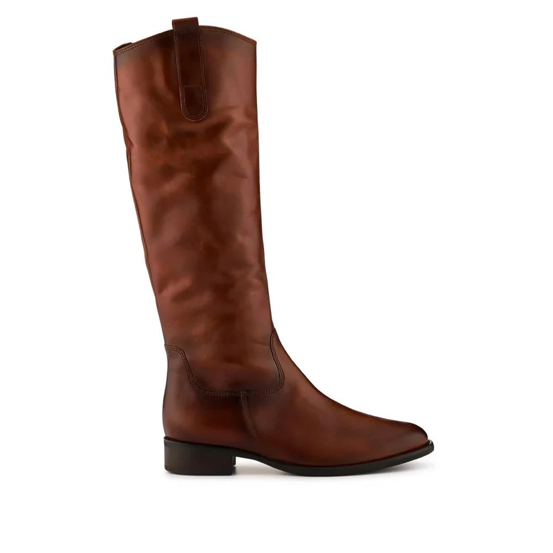 Brook Slim Gabor Calf Fit Leather Riding Boots - GAB28507 / 313 145 - Chocolate