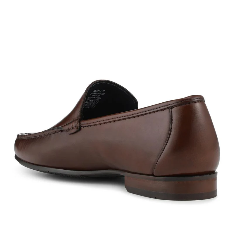 Quint Casual Leather Slip-On Loafers - QUINT / 328 633 - Chestnut