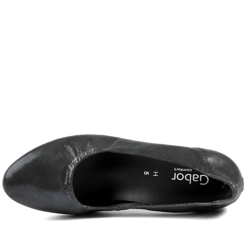Gabor Wide Fit Smart Leather Court Shoes - GAB42551 / 329 079 - Navy