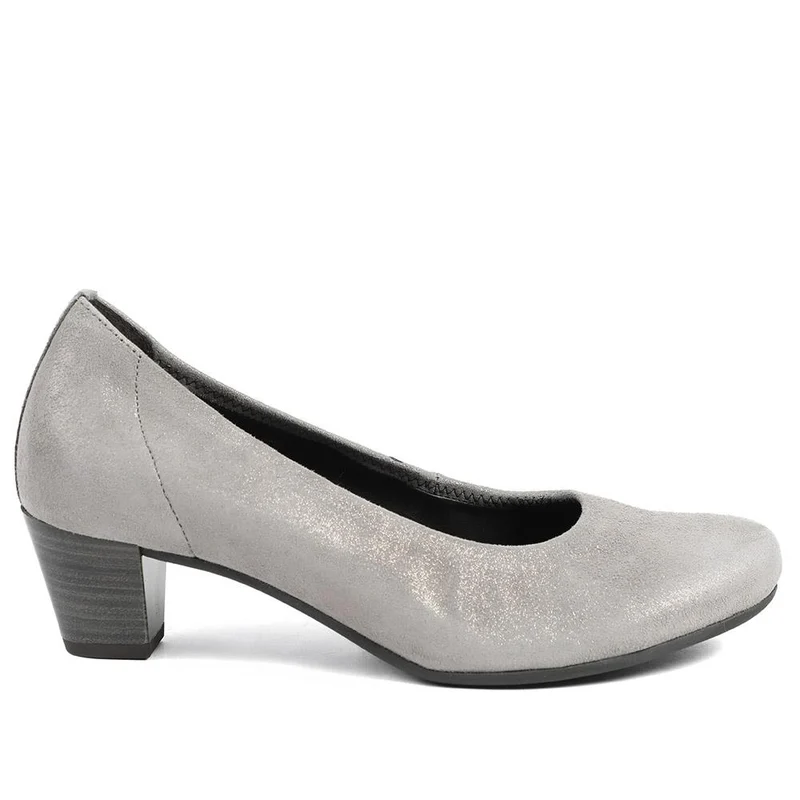 Gabor Wide Fit Smart Leather Court Shoes - GAB42551 / 329 079 - Taupe Suede
