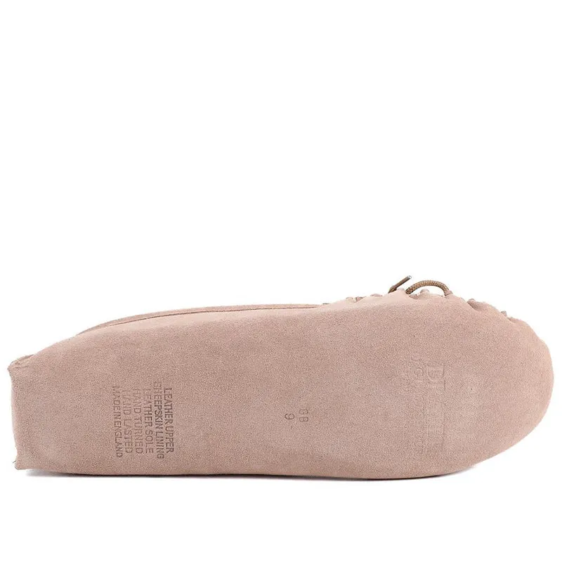 Draper Maine Moccasin Slippers - DRAPR42500 / 328 452 - Taupe Suede