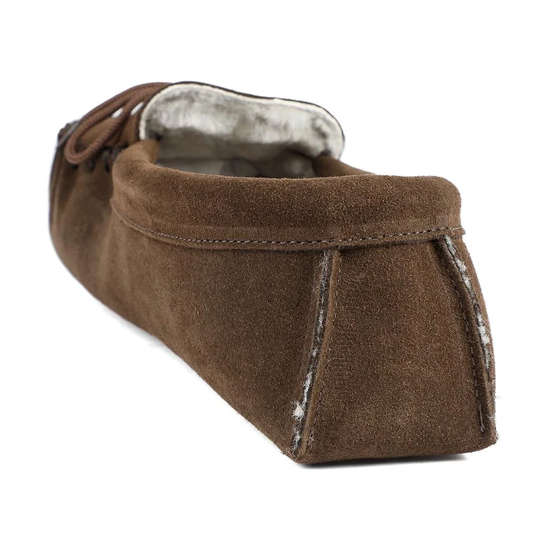 Draper Maine Moccasin Slippers - DRAPR42500 / 328 452 - Brown Suede