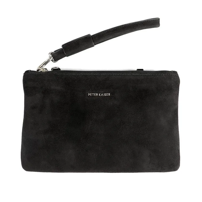 Peter Kaiser Hanover Clutch Bag - CAPRI42503 / 328 393 - Black Suede