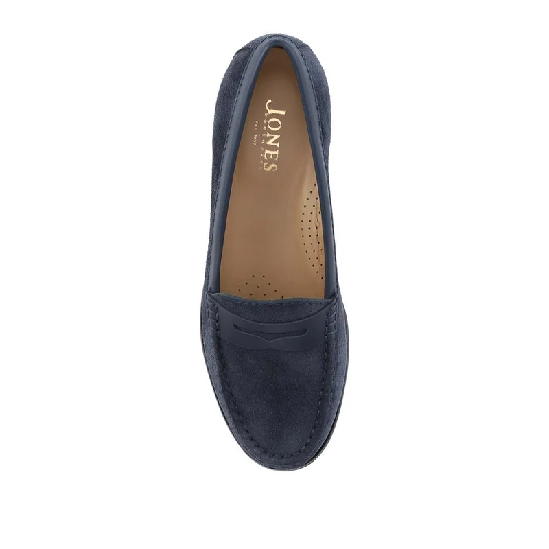 Tamsyn Smart Leather Penny Loafers - TAMSYN / 329 033 - Navy Suede