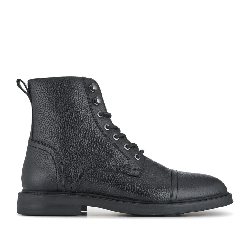 Davide Leather Wide-Fit Military Boots - DAVIDE / 328 077