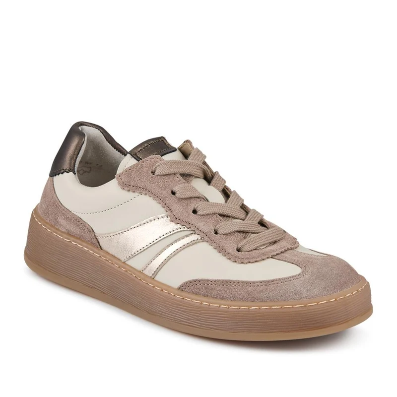 Dahma Gabor Leather Lace-Up Trainers - GAB42510 / 328 029 - Cream Multi