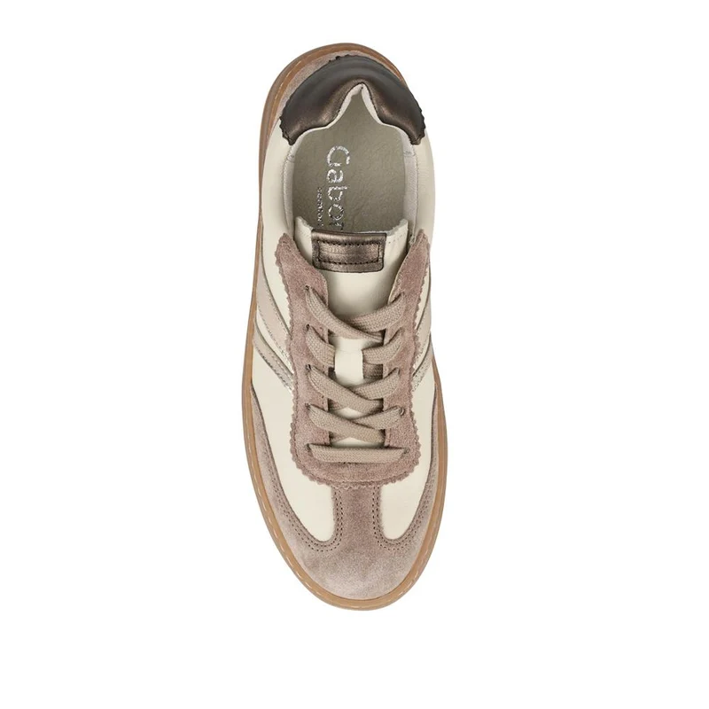 Dahma Gabor Leather Lace-Up Trainers - GAB42510 / 328 029 - Cream Multi