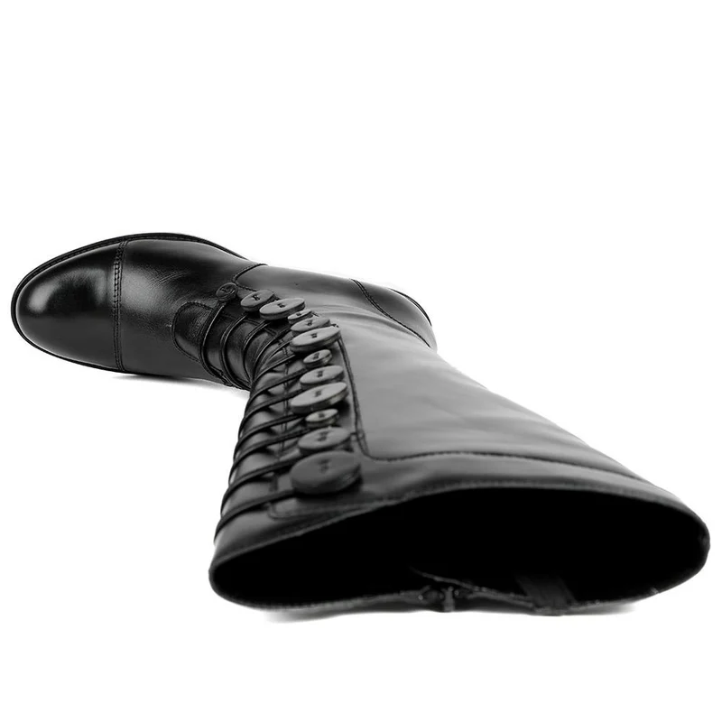 Andreea Leather Long Boots - ANDREEA / 326 745 - Black