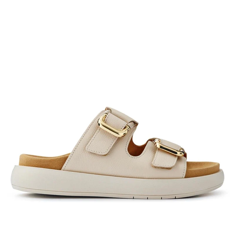 Abe Leather Dual-Strap Mules - GAB41508 / 326 989 - White