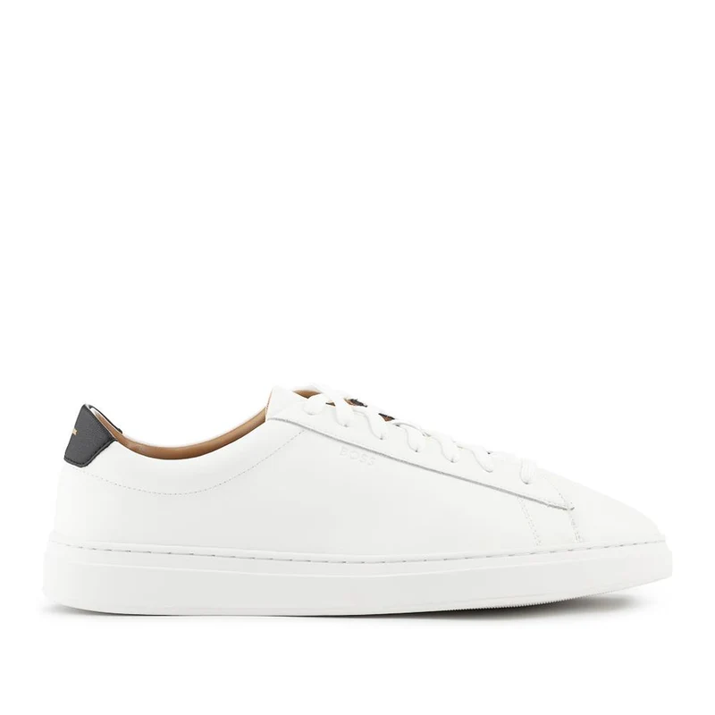 Boss Leather Lace Up Trainers - HUGO42501 / 327 809 - White