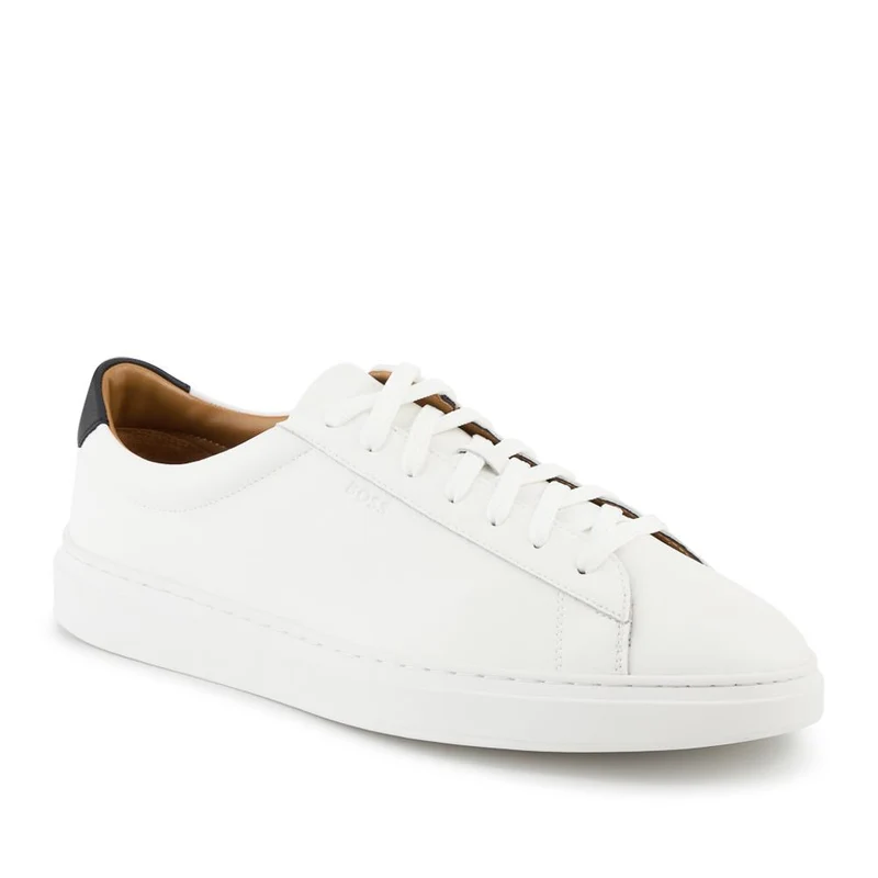 Boss Leather Lace Up Trainers - HUGO42501 / 327 809 - White