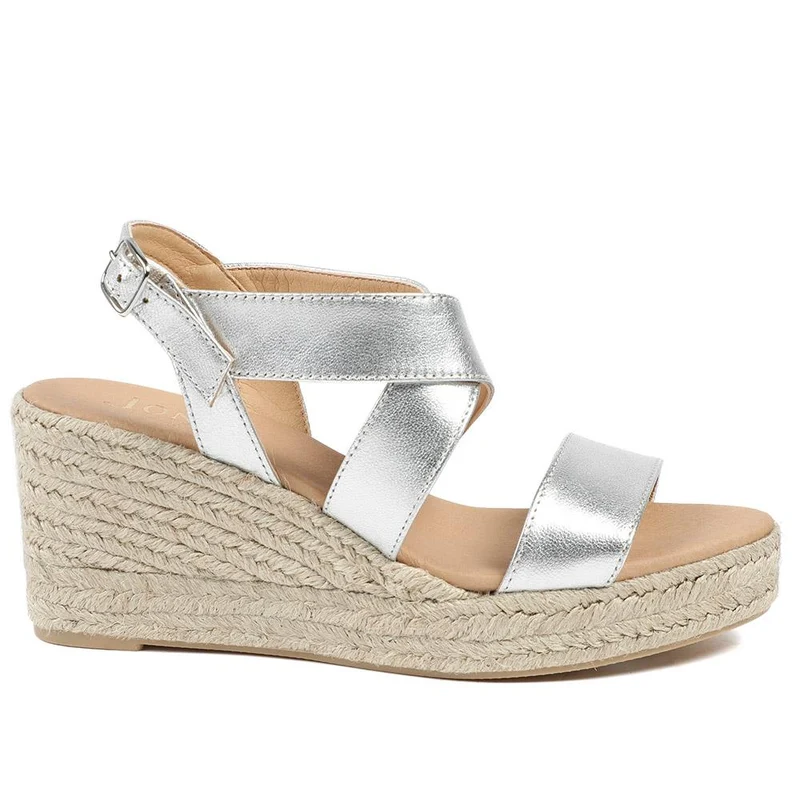 Romilly Leather Wedge Heeled Espadrilles - ROMILLY / 329 085