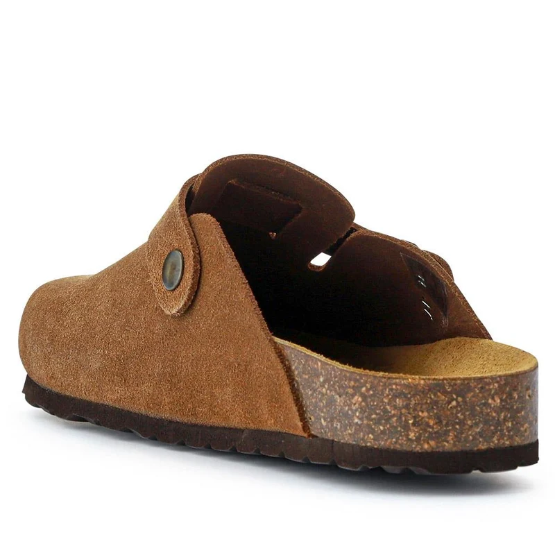 Hestina Leather Mules - HESTINA / 327 515 - Tobacco