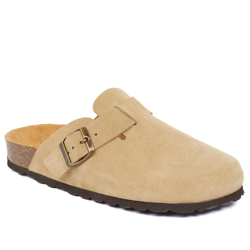 Hestina Leather Mules - HESTINA / 327 515 - Sand